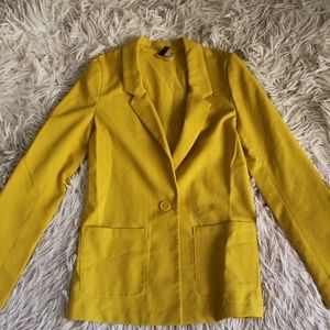 Forever 21 Oversized Blazer in Yellow Size 2